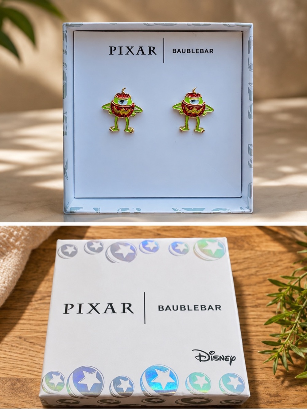 BaubleBar Pixar Mike Wazowski Earrings